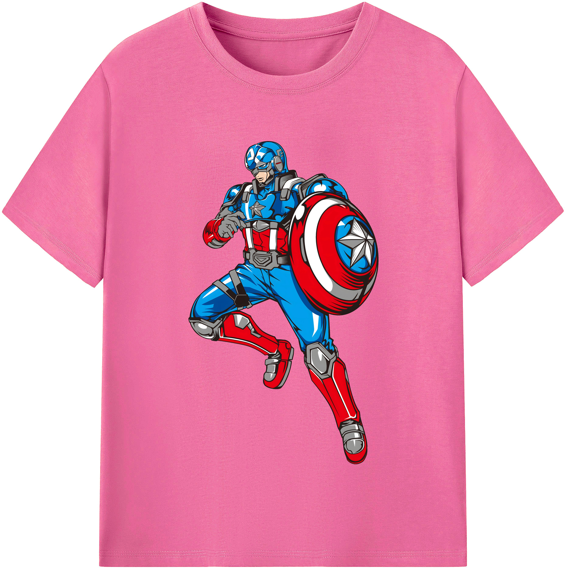 （画像用） アベンジャーズ The Avengers レディースカジュアルプリントTシャツ（綿100％）